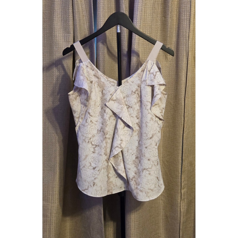 Banana Republic Ruffled Sleeveless Floral Print Blouse Women's Size Small